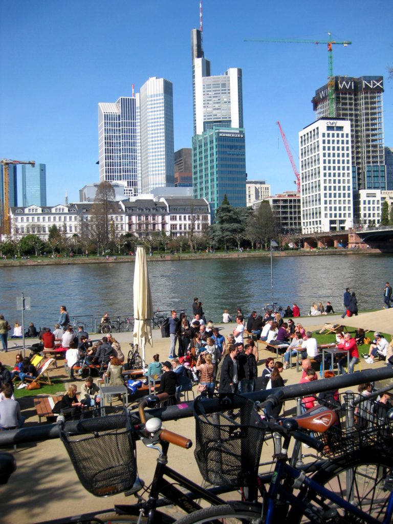 View on the skyline MainCafé Frankfurt am Main