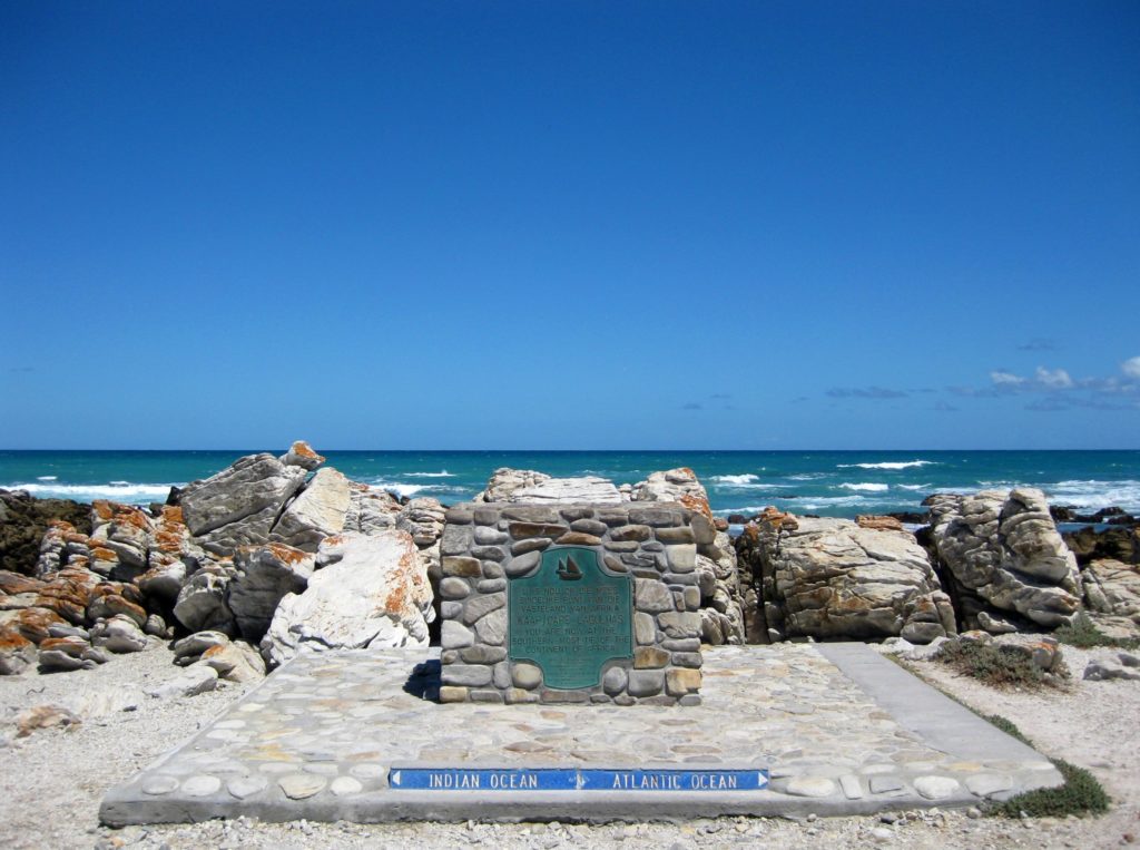 Southern-most tip of the continent of Africa (L’Agulhas)