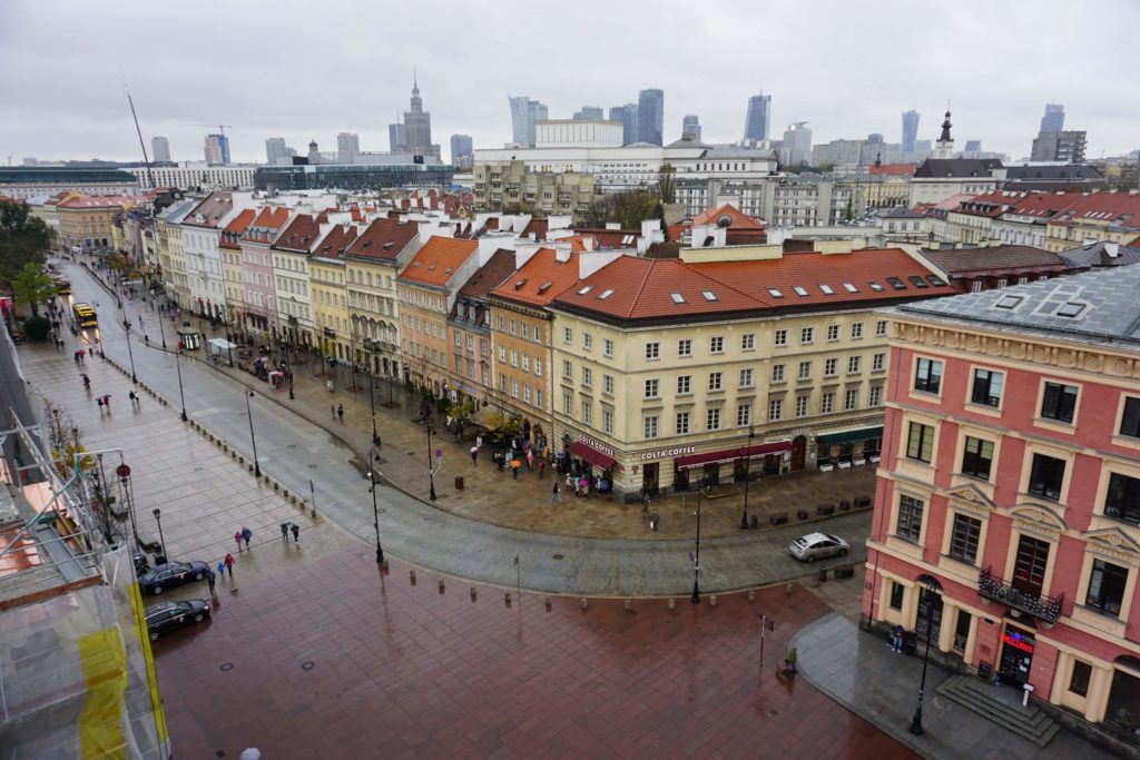 Blick von Taras Widokowy Richtung Innenstadt Warschau