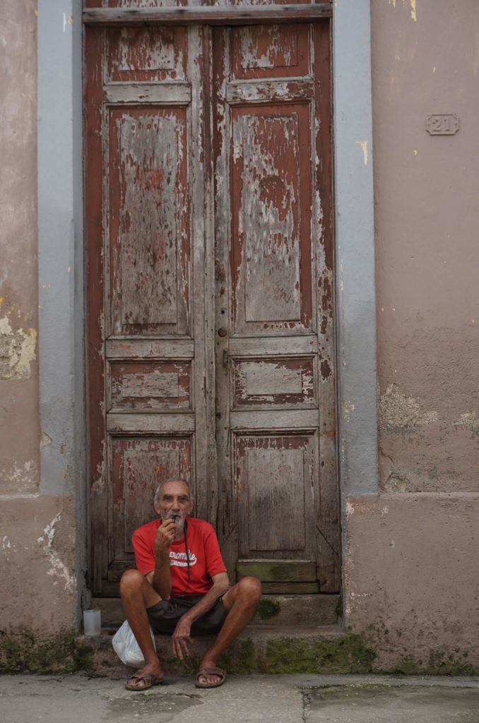 Old man on the street in Cuba