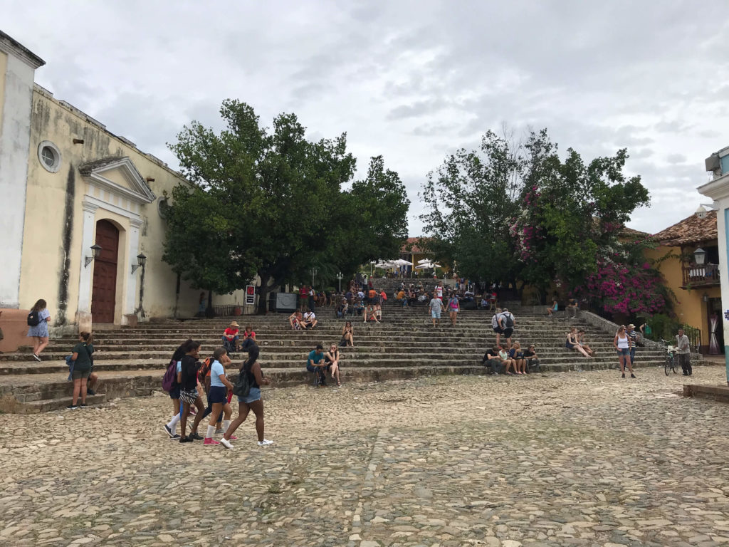 Internet in Cuba - Wifi often just on public squares like here in Trinidad