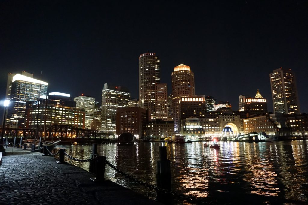 Boston at night