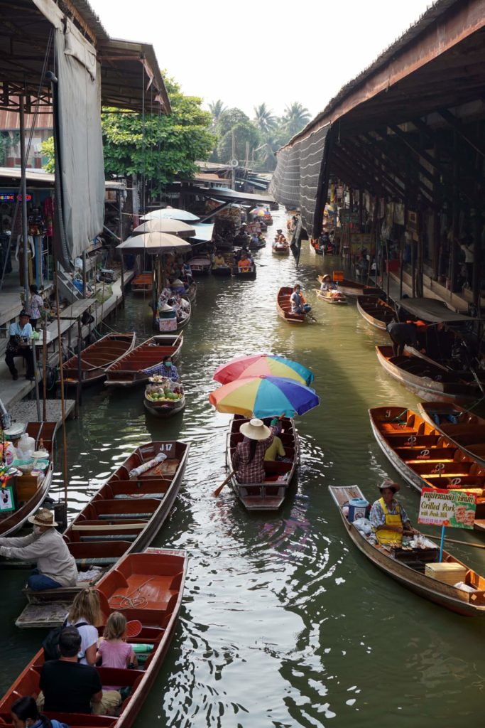 Damnoen Saduak Floating Market & Maeklong Train Market Tour