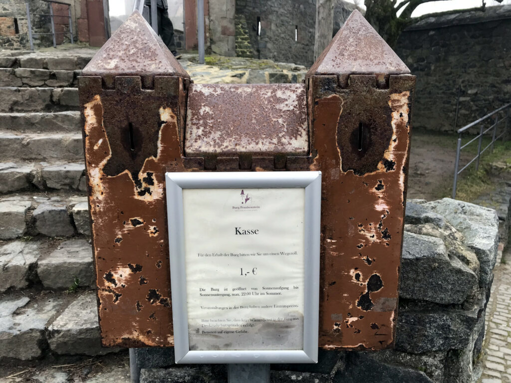 Burg Frankenstein - "Wegezoll" als Eintritt