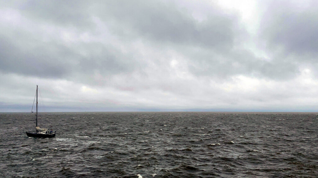 Blick von Cuxhaven nach Helgoland