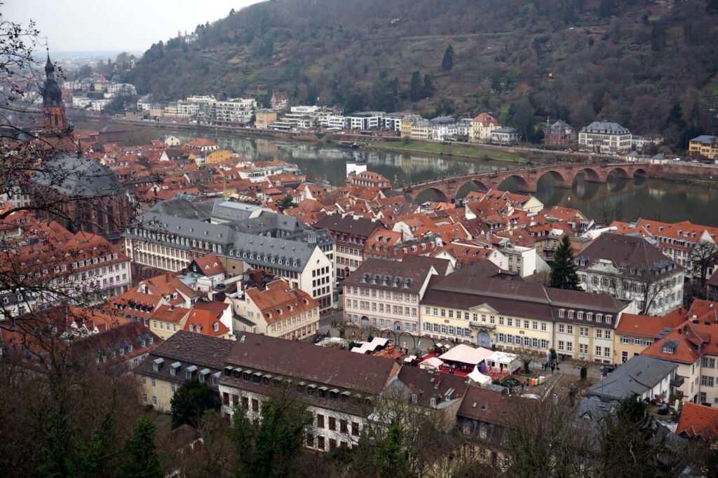 Blick auf die Altstadt vom Schloss Heidelberg