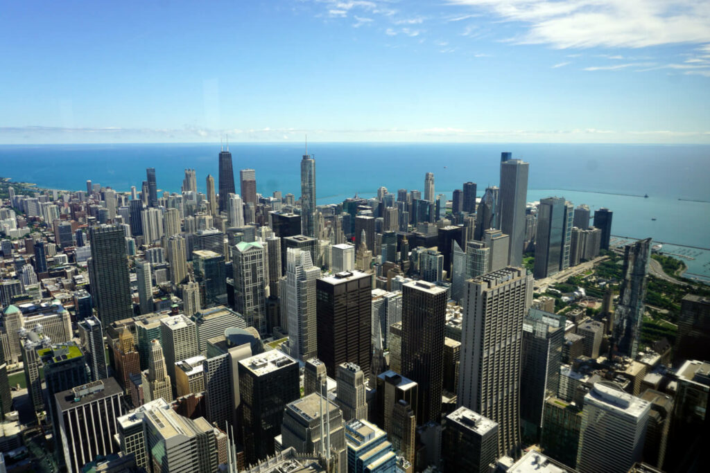 Chicago vom Willis Tower Skydeck aus