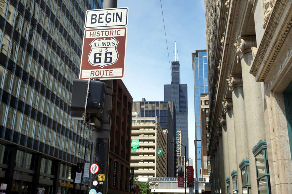 Chicago: Historic Route 66 Begin Sign