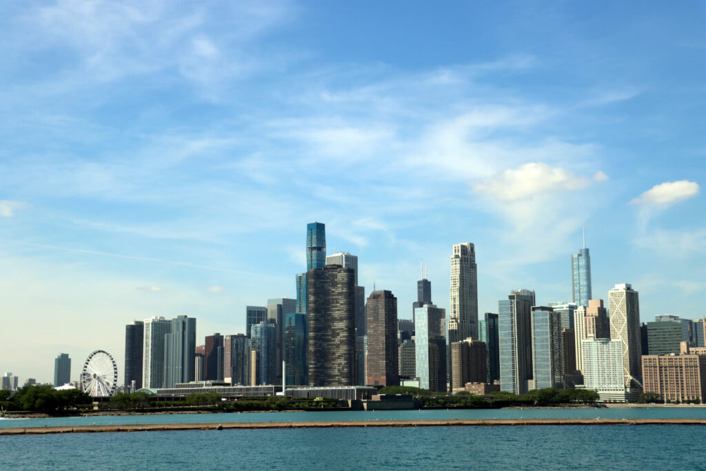Chicago Panorama vom Lake Michigan