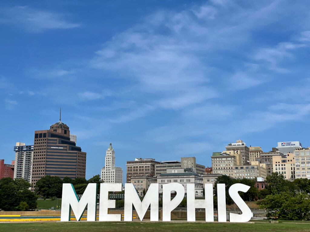 Memphis Sign auf Mud Island